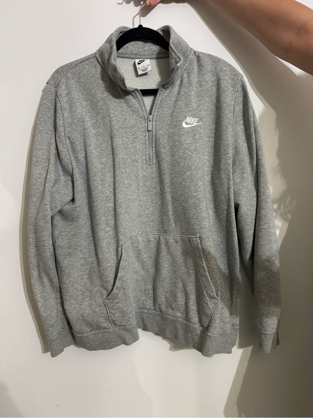 Nike Women’s Grey Quarter-Zip Fleece Pullover